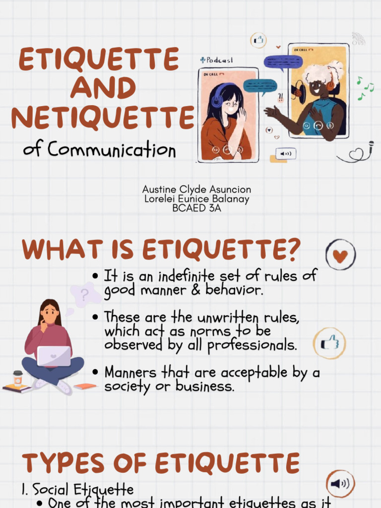 Etiquette and Netiquette | PDF