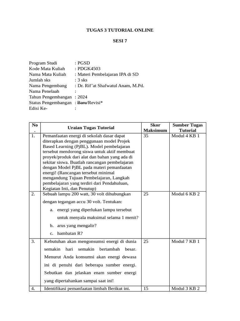 Tugas 3 - Soal | PDF