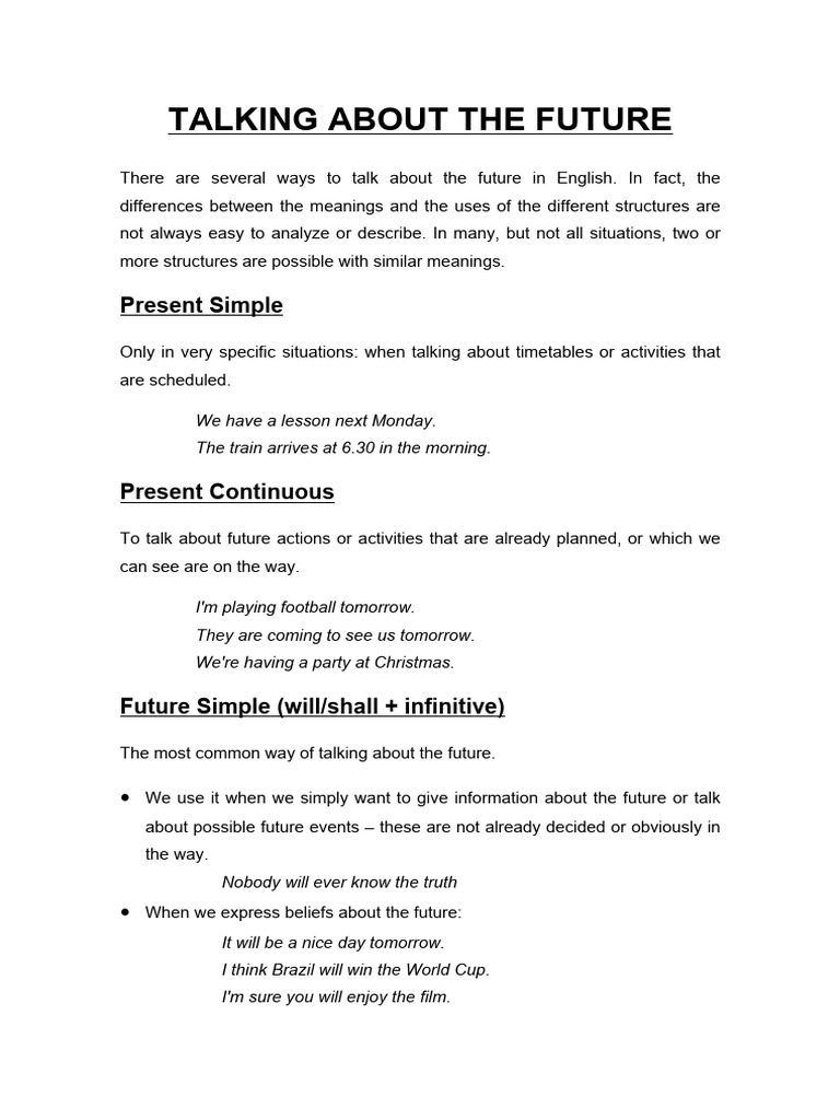 Future Tenses | PDF