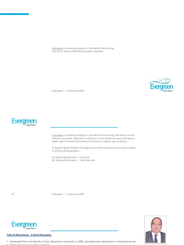 Evergreen Company Profile1 | PDF | Egypt | Aquaculture