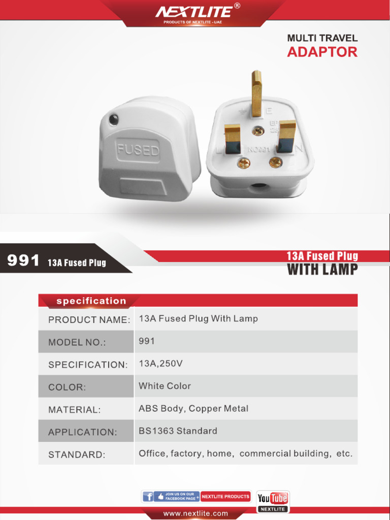 991 Multi Travel Adaptor Specification | PDF