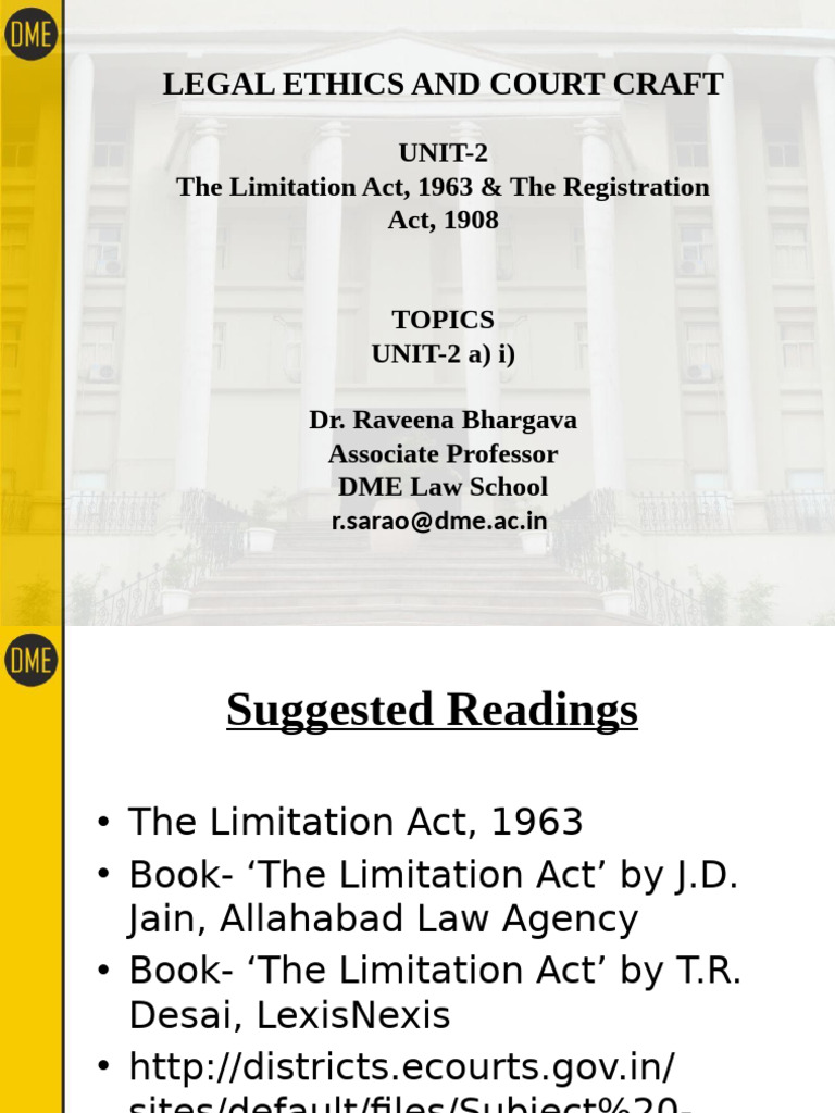 Limitation Act, 1963 Overview | PDF | Lawsuit | Payments