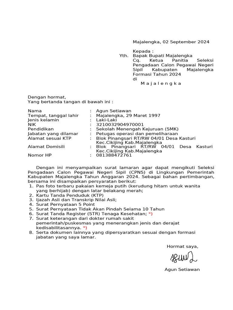 Contoh Format Surat | PDF