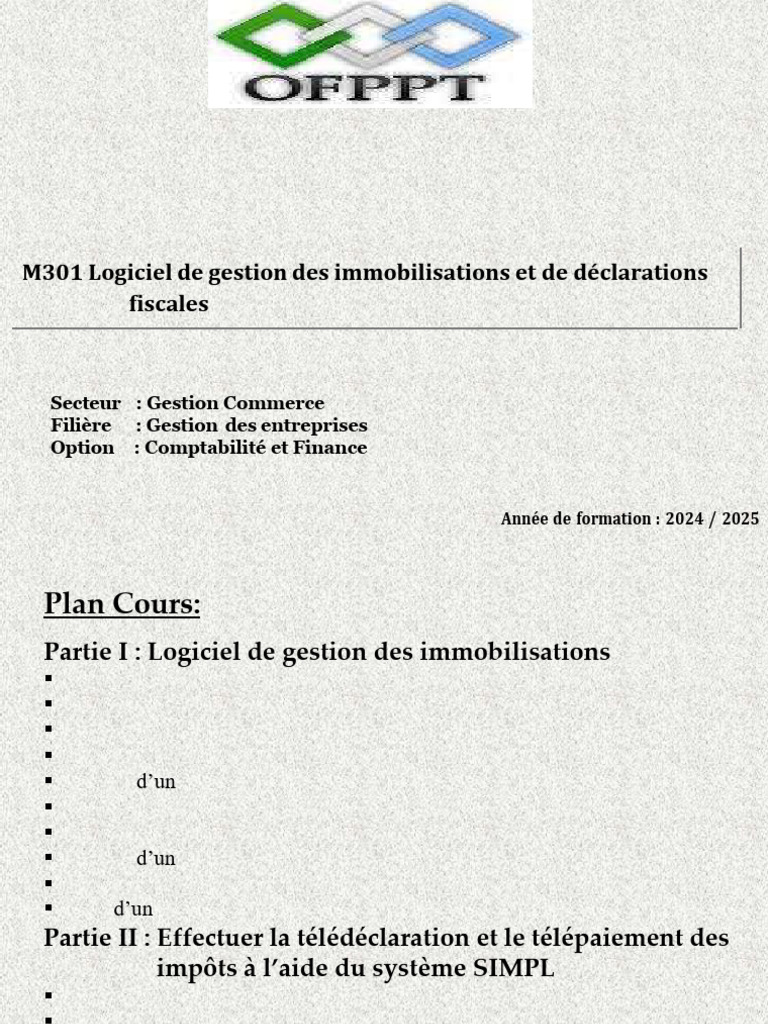 Logiciel De Gestion Des Immobilisations PDF D pr ciation 