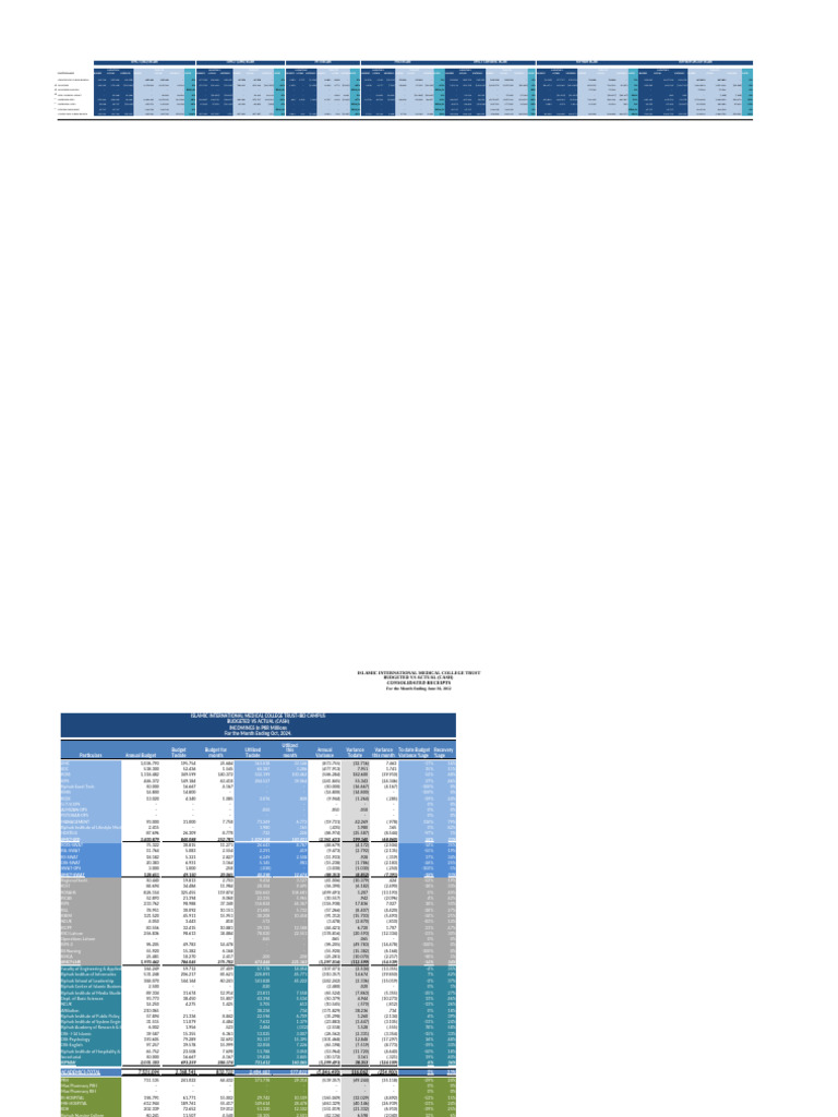 Monthly BCAR Financial Overview | PDF