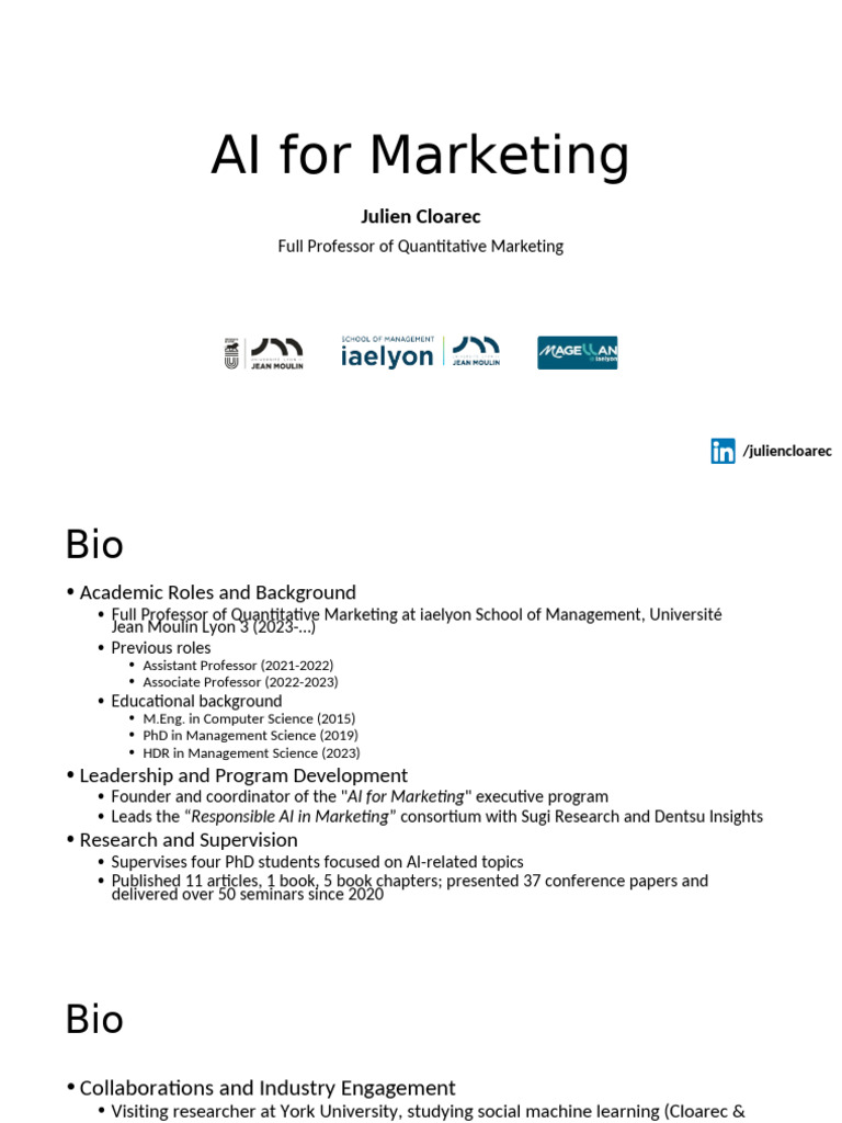AI for Marketing (1) | PDF | Artificial Intelligence | Intelligence (AI ...