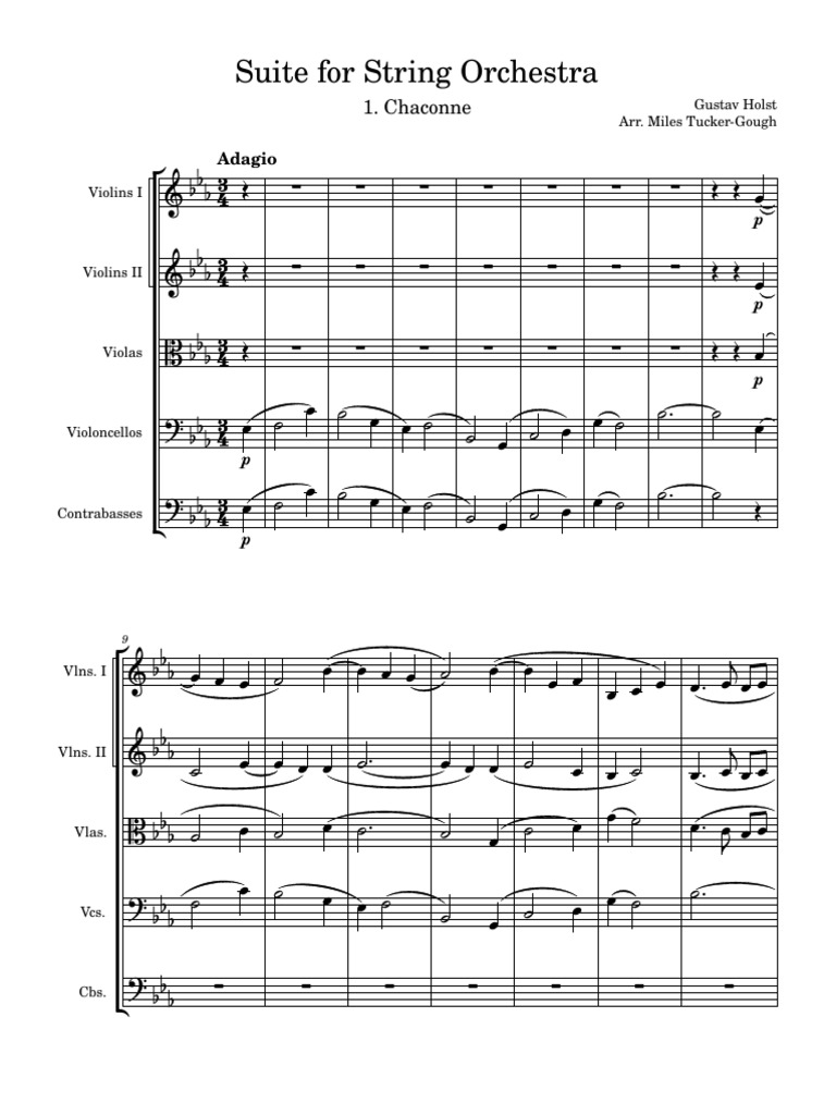 Suite For String Orchestra | PDF | Classical Music Groups | Baroque Music