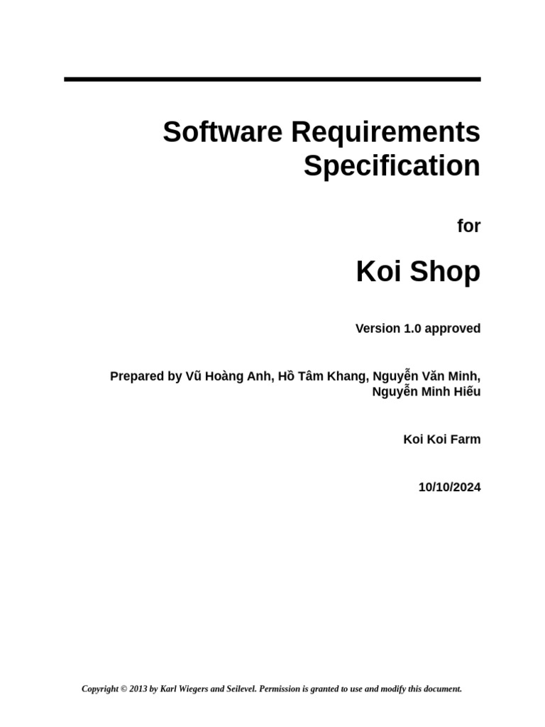Software Requirements Specification Template | PDF | User Interface ...
