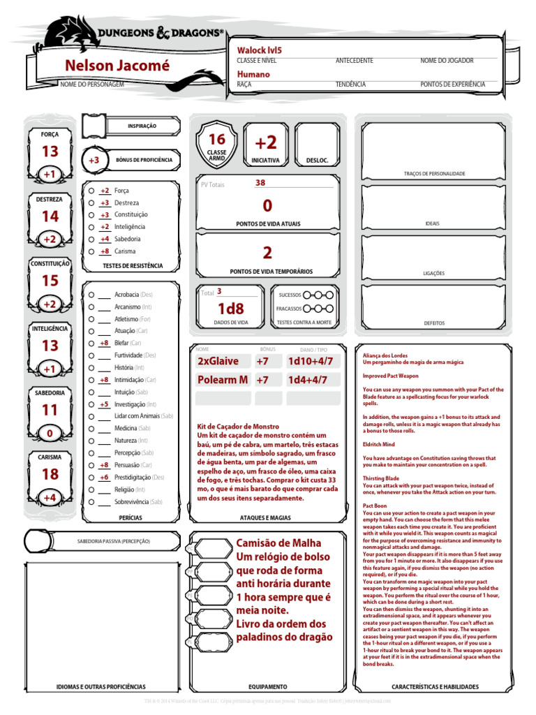 Nelson Jacomé | PDF | Melee Weapons | Blade Weapons