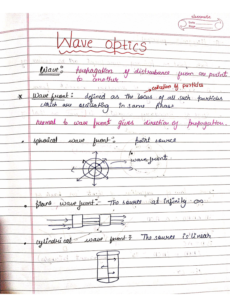 Wave Optics Physics Class 12 | PDF