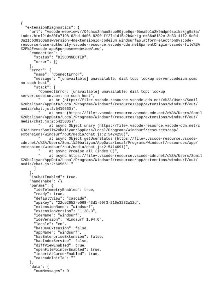 Codeium Debug Logs 2024 12 05 23 26 | PDF | Transmission Control ...