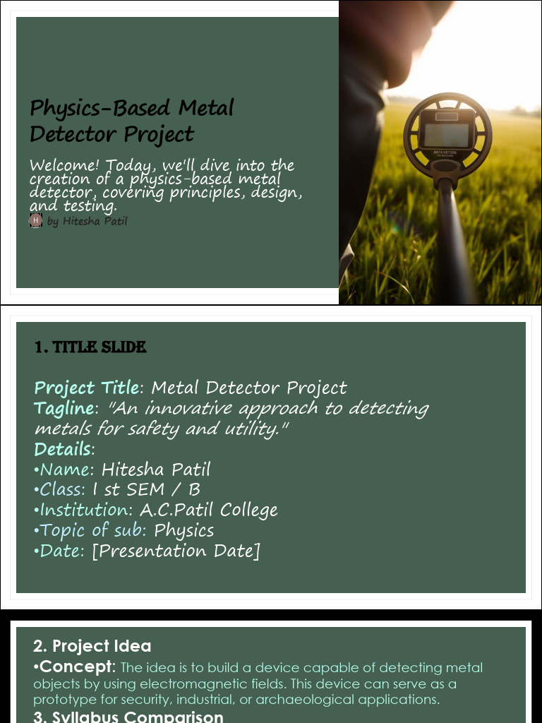 Physics-Based Metal Detector Design | PDF | Inductor | Metal Detector