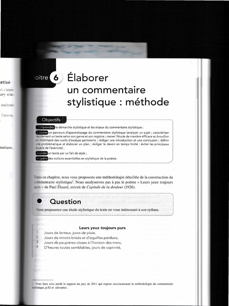 Etude Stylistique-Elaborer Un Commentaire Stylistique-Méthode - 0001 ...