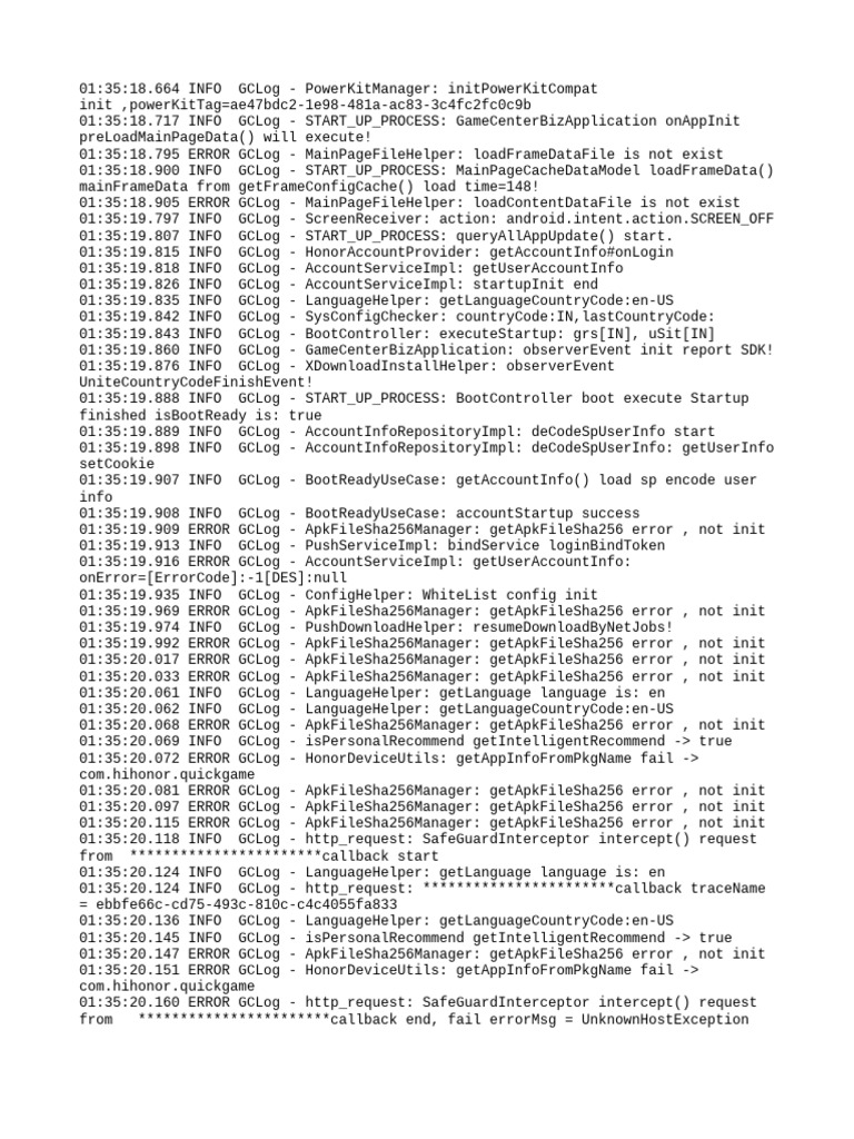 GameCenter Log Analysis and Errors | PDF | Computer Architecture ...