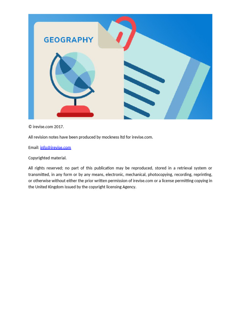 Regional Geography SRPs Essential Revision Notes | PDF | Cost Of Living ...