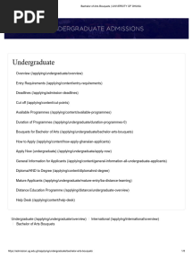 University of Ghana Bachelor of Arts Bouquets