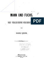 Krohn, Kaarle: Mann Und Fuchs. Drei Vergleichende Märchenstudien.