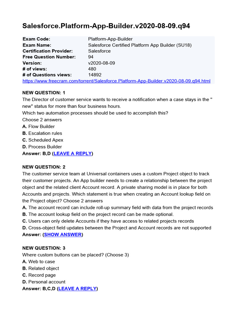 Salesforce Platform App Builder Exam Guide | PDF | Hierarchy | Page Layout