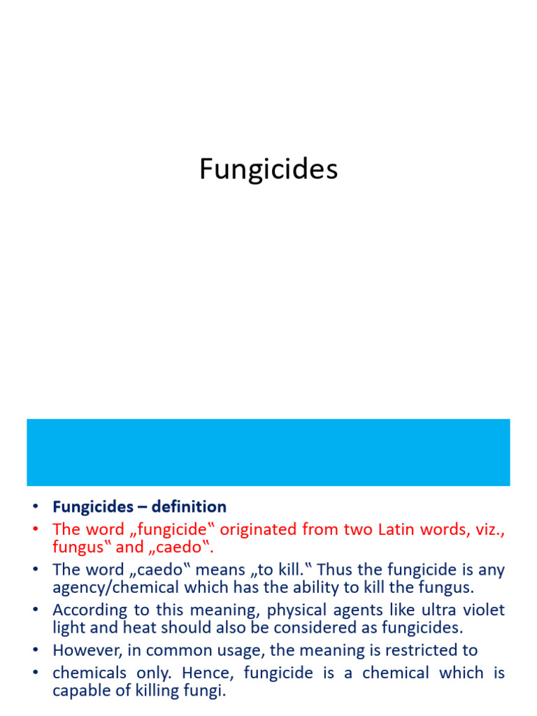 Classification Of Fungicides Explained Pdf Sulfur Fungicide