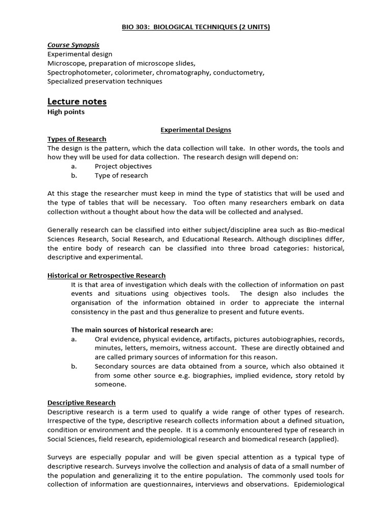 472 - Webo Notes On BIO 303 | PDF | Spectrophotometry | Chromatography