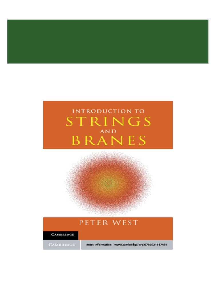 Instant download introduction to strings and branes pdf all chapters pdf