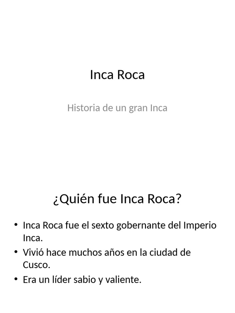 Inca Roca: Logros y legado histórico | PDF