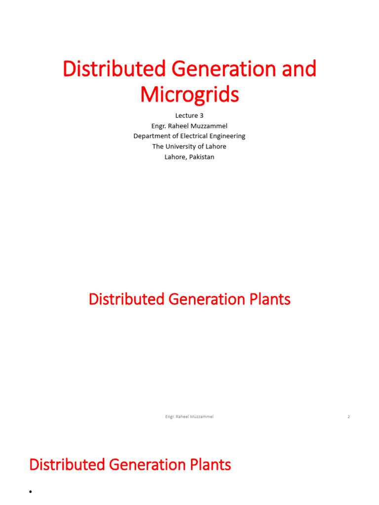 Lecture 3 | PDF | Cogeneration | Distributed Generation