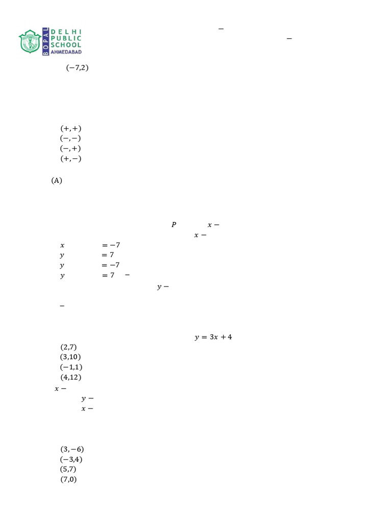 Coordinate Geometry Assignment 2024-25 | PDF | Cartesian Coordinate ...