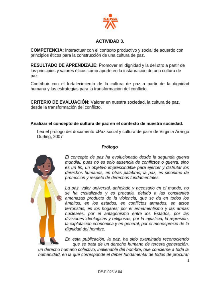 Actividades para fomentar la paz en el aula | PDF | Paz | Derechos humanos