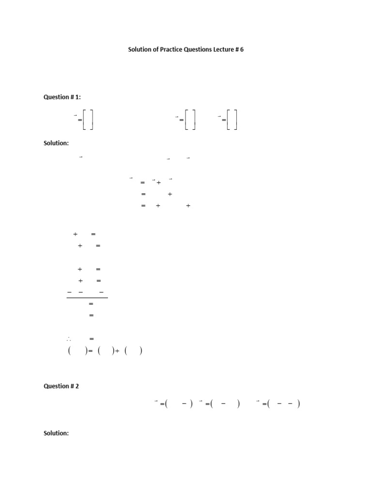 Practice questions with solutions lecture 6 pdf applied mathematics