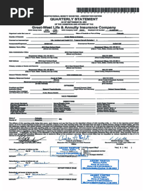 Great-West Life Insurance Company Assets Report | PDF | Dividend