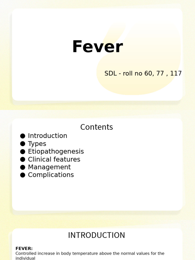 Fever in Children | PDF | Fever | Perspiration