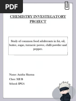 Investigatory Project On Food Adulteration - Class 12 Chemistry | PDF ...