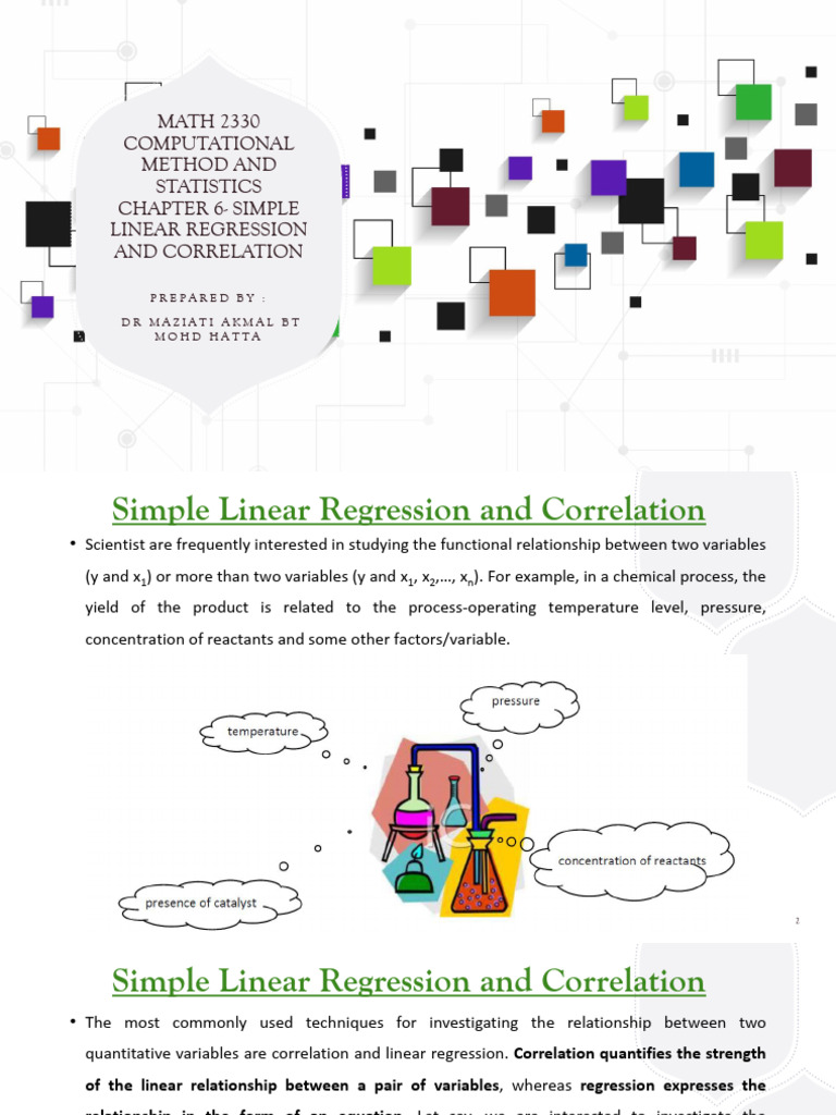 Chapter 6-Simple Linear Regression and Correlation | PDF | Linear ...