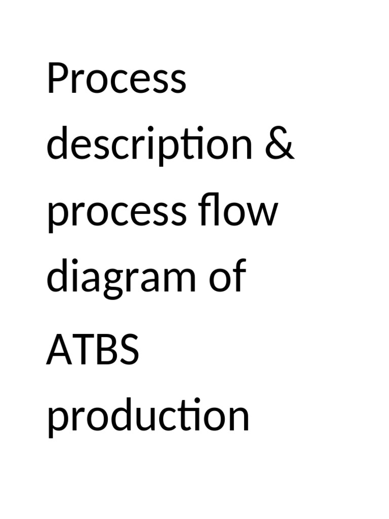 ATBS Production Process Guide | PDF | Filtration | Sulfuric Acid