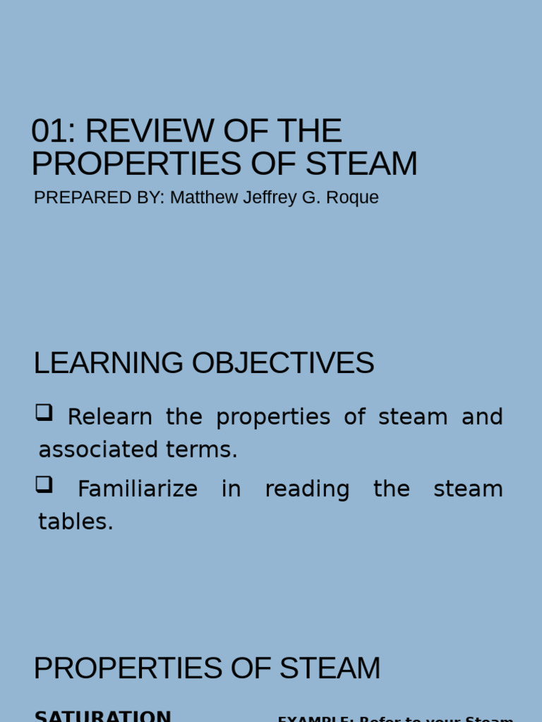 Properties and Behavior of Steam | PDF | Steam | Enthalpy