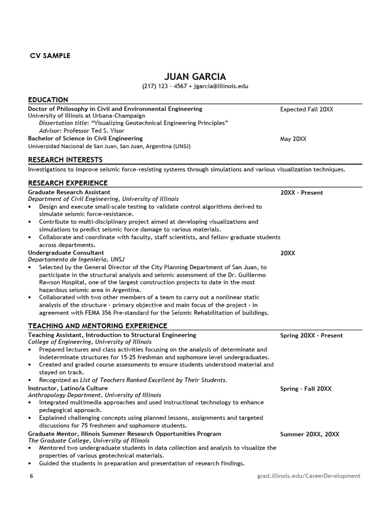 Juan Garcia's Civil Engineering CV | PDF