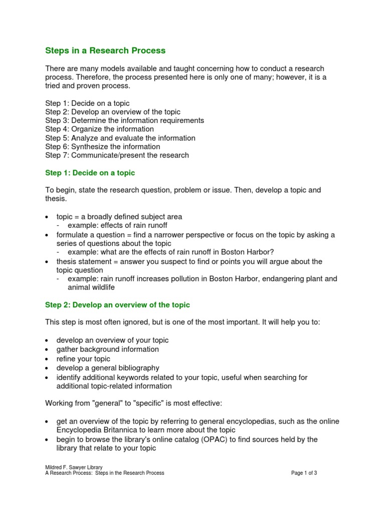 Research Process | PDF | Career & Growth