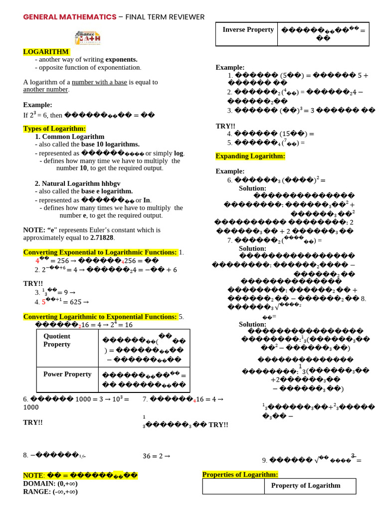 General Mathematics (Final Term-Reviewer) 1ST Semester | PDF | Interest ...