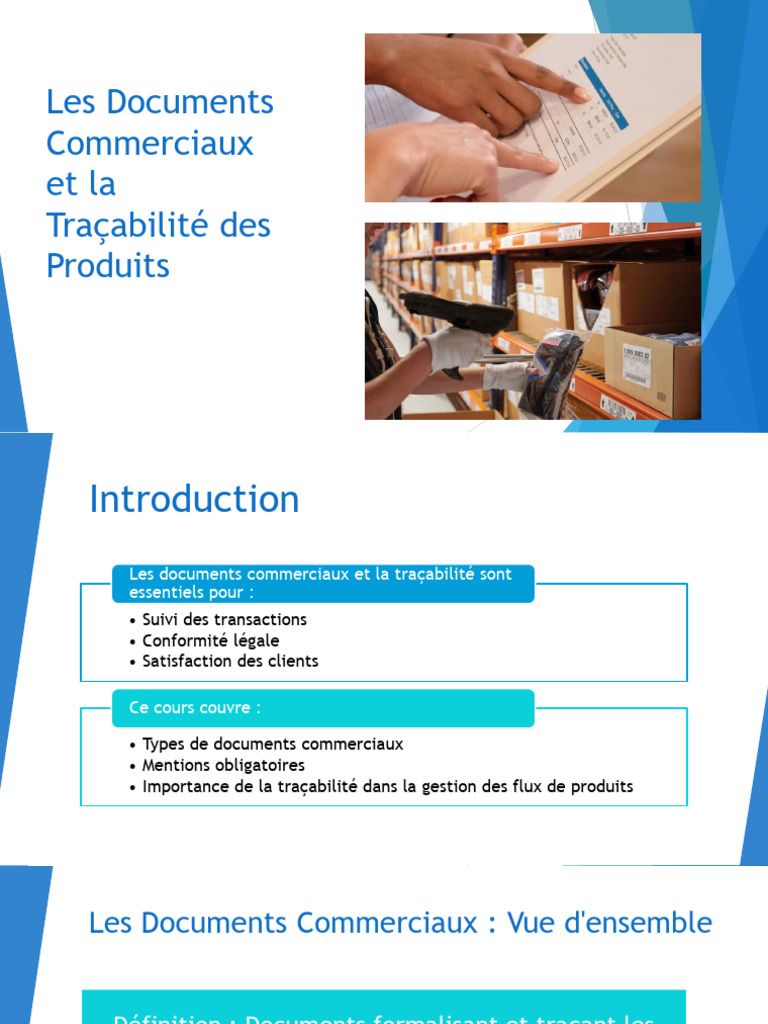 Documents Commerciaux et Traçabilité | PDF | Facture | Sodles