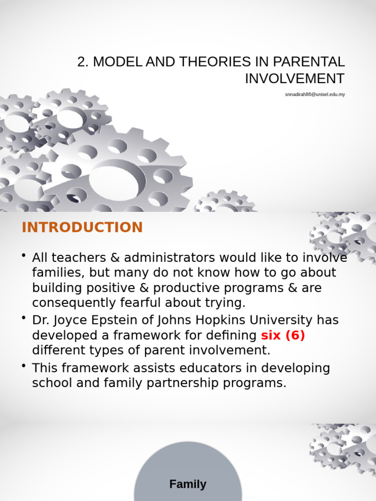 Parental Involvement Models Explained | PDF | Homework | Parenting