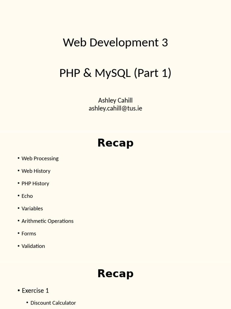Web Dev 3 Part 1 | PDF | My Sql | Computing