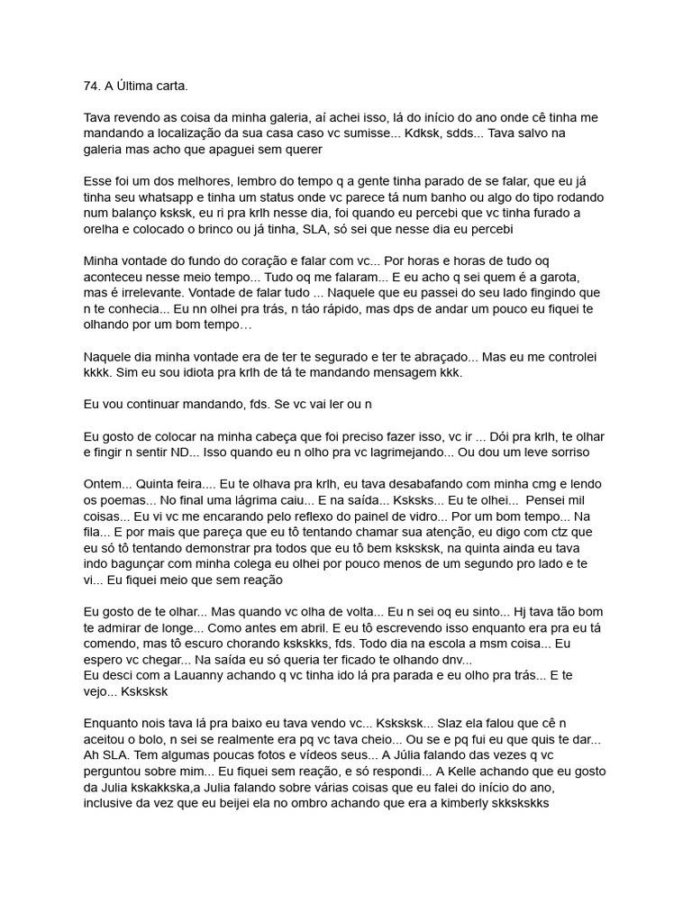 Reflexões de um Amor Perdido | PDF