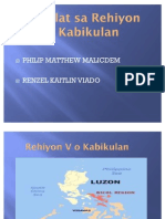 Pag-Uulat Sa Rehiyon V o Kabikulan