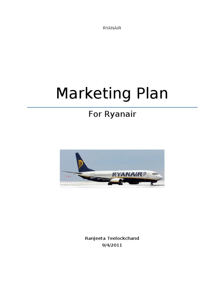 Marketing Plan for Ryanair | Low Cost Carrier | Airlines