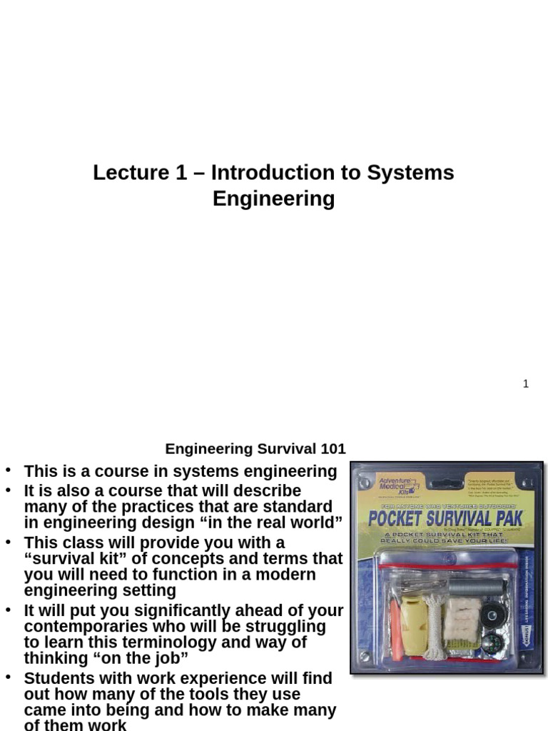 Introduction to Systems Engineering Concepts | PDF | Systems ...