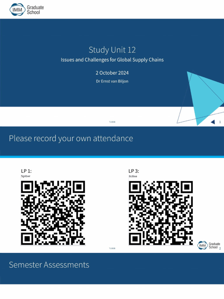 IMM GS Study Unit 12 02-10-2024 | PDF