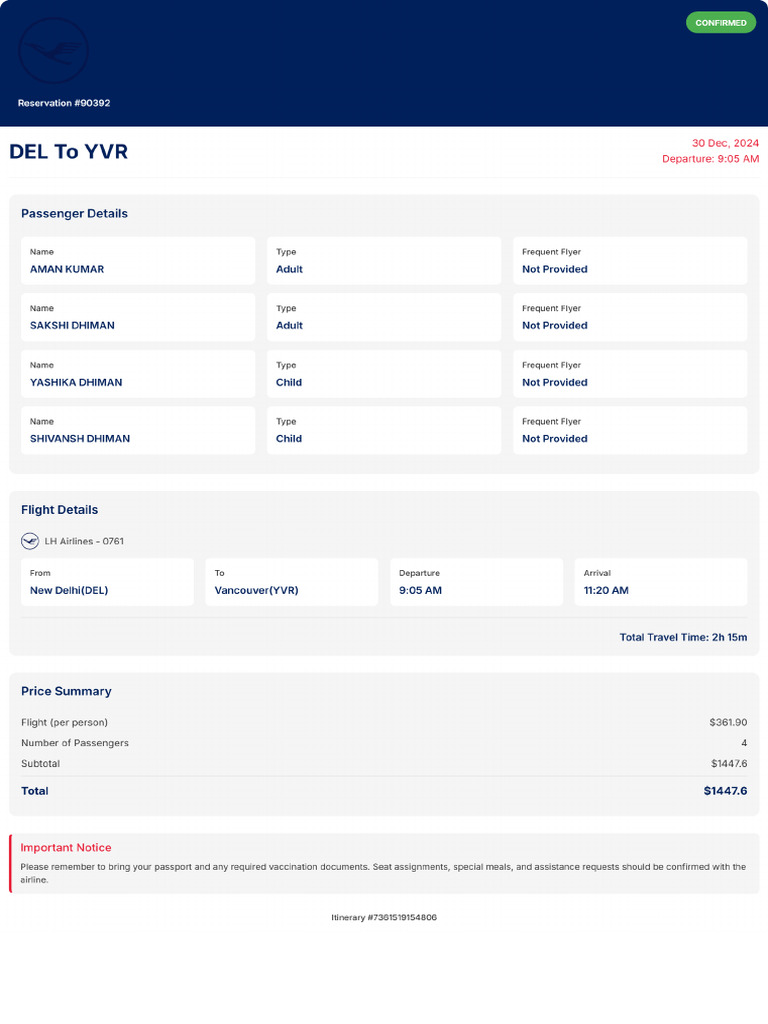 Flight Ticket | PDF