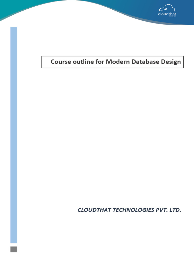 Modern Database Design Course Outline | PDF | No Sql | Databases