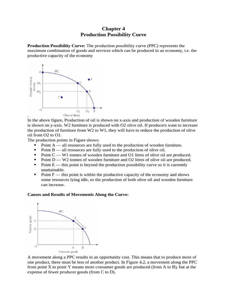 Movements Along the Production Possibility Curve | PDF | Economies ...